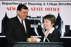 Photo 1: Ms. Wilson welcomes Secretary Martinez