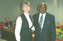 [Photo: Cindy Yarbrough and Chief Judge U.W. Clemon]
