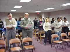 [Photo 1: Every presentation began with 'Lift Every Voice and Sing']