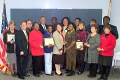 [Photo 2: "Shining Star" award recipients]