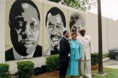 [Photo 2: Wall of Fame inductees Heyward Bannister, Brenda Gordon-Pogue, and J. Anthony Brown.]