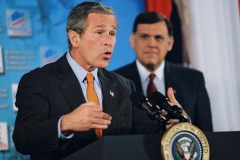 [President Bush came to HUD to thank every employee for their service to 'the greatest nation on the face of the earth.']