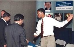 [Photo: HUD information booth.]