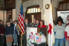 [Photo 2: Nancy Blaschak, Mark Lazzara, Steve Banko, and other HUD volunteers.]