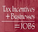 [Image 2: "Tax Incentives + Businesses = JOBS" book cover]