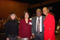 [Photo 1: Left to right: Maria Ortiz, Salinas Mayor Anna Caballero, Frank Davis, and Jackie Mitchel]