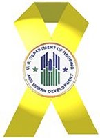 [Image: HUD's Yellow Ribbon shows support for America's Troops]