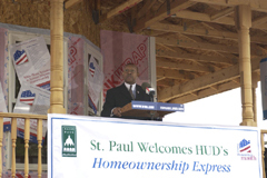[Photo 2: Deputy Secretary Alfonso Jackson at the podium]