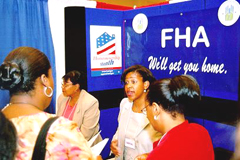 [Photo 3: Carolyn Greer, Christina Lewis and Debbie Reynolds distributing information among the crowd]