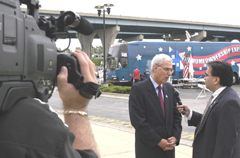[Photo 1: Secretary Bernardi being interviewed by FOX Channel]