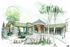 [Image: A sketch of the new Rio Grande Hospital]