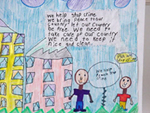[Image: Drawing of one of the one winning 'Stop Crime' posters]
