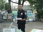 [Photo 2: An attendee enjoying his meal]