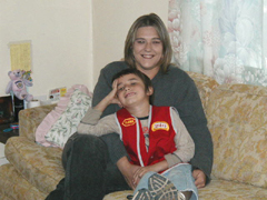 [Photo of Shaundra and her son Kaegan]