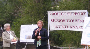 [Photo: Mary Andevies (left) and Marcia Laporte (right)]