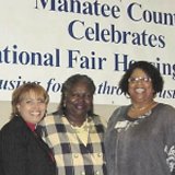 [Photo 3: Karen Jackson Sims, Gwendolyn Brown, and Ms. Tapscott]