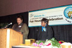 [Photo 2: Mildred L. Harpole and Barbara Knox at the awards luncheon.]