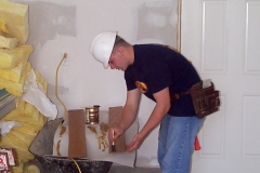 [Photo 5:  Students pursue their future career in the construction field]