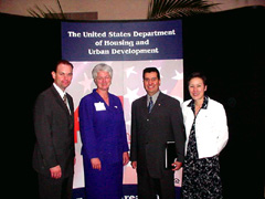 [Photo: From left to right: Paul Venosdel (USDA), Ann Marie Sudduth (HUD), Josh Valdez (HHS), and Lily Lee (HUD).]