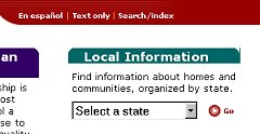 [Photo 2: A snapshot of local information section on HUD 's website]