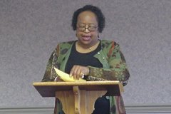 [Photo 4: Ms. Paulina Jones opened the remarks]