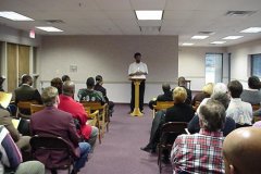 [Photo 5: Student from Fisk University speaks at the ceremony]