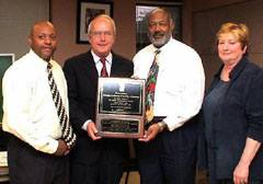[Photo 1: Housing Authority  receives award from Senior Housing Crime Prevention Foundation]