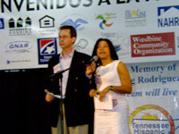 [Photo 1: Nashville Metropolitan Development and Housing Agency Executive Director, Phil Ryan and Fair Housing Coordinator, Esperanza Soriano]