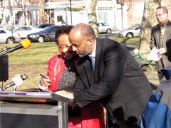 [Photo 1: Gwendolyn Faison and Sean Moss]