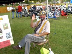 [Photo 8: Event supporter dressed as a hobo]