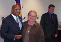 [Photo 1:  Secretary Jackson and Colleen Burdick]