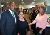 [Photo 2:  Secretary Jackson, Della Lucero, Charlotte Keator and others]