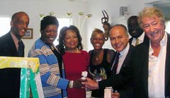 [Photo:  From Left to Right, Sean Moss,  Diane Johnson, A. Jo Baylor, Shirley McIntyre-Smith, Jose "Joey" Torres, Anthony Davis and Israel Roizman.]