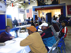 [Photo 2: Social service agency volunteers]