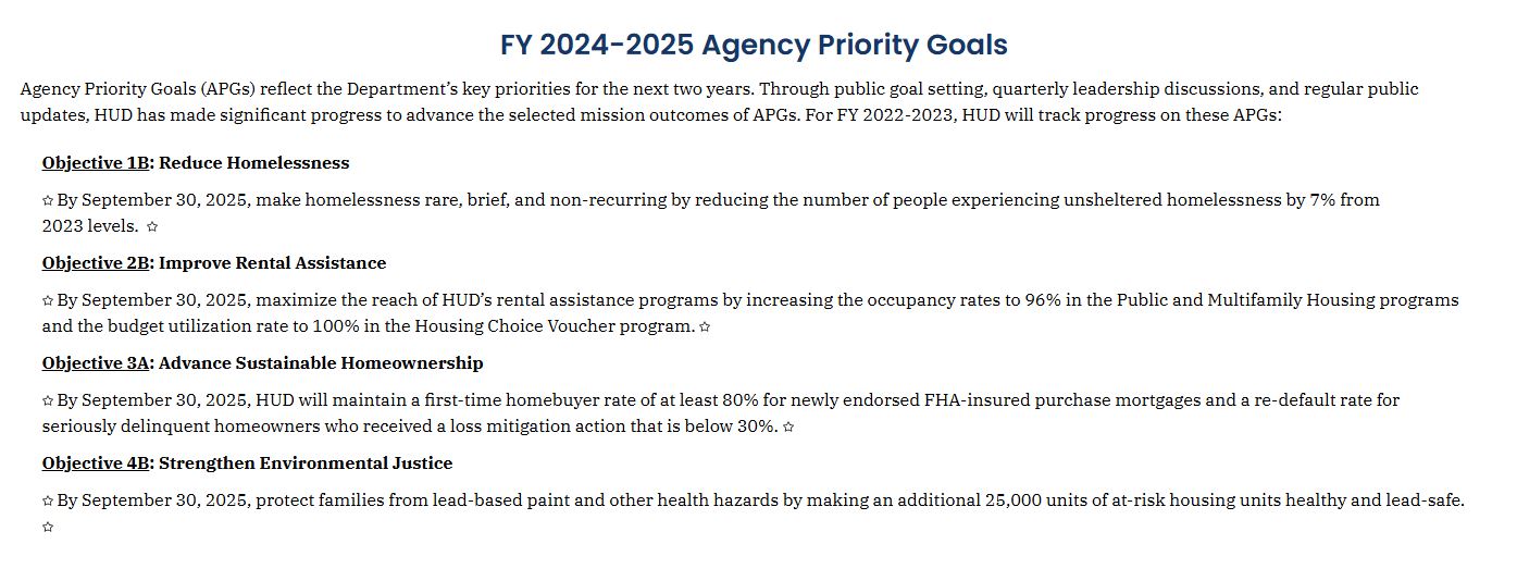 [FY 2024-2025 Agency Priority Goals]