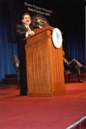 Photo of Deputy Secretary Saul Ramirez at opening session.