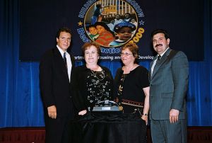 Connie Philipango/Harriet Epstein receiving Best of the Best award