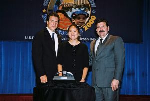 Photo of Erica Chang receiving Best of the Best award