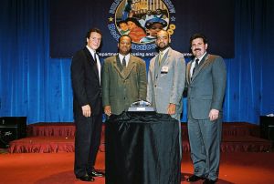 Photo of Mike Halbert/Joseph Jones receiving
Best of the Best award