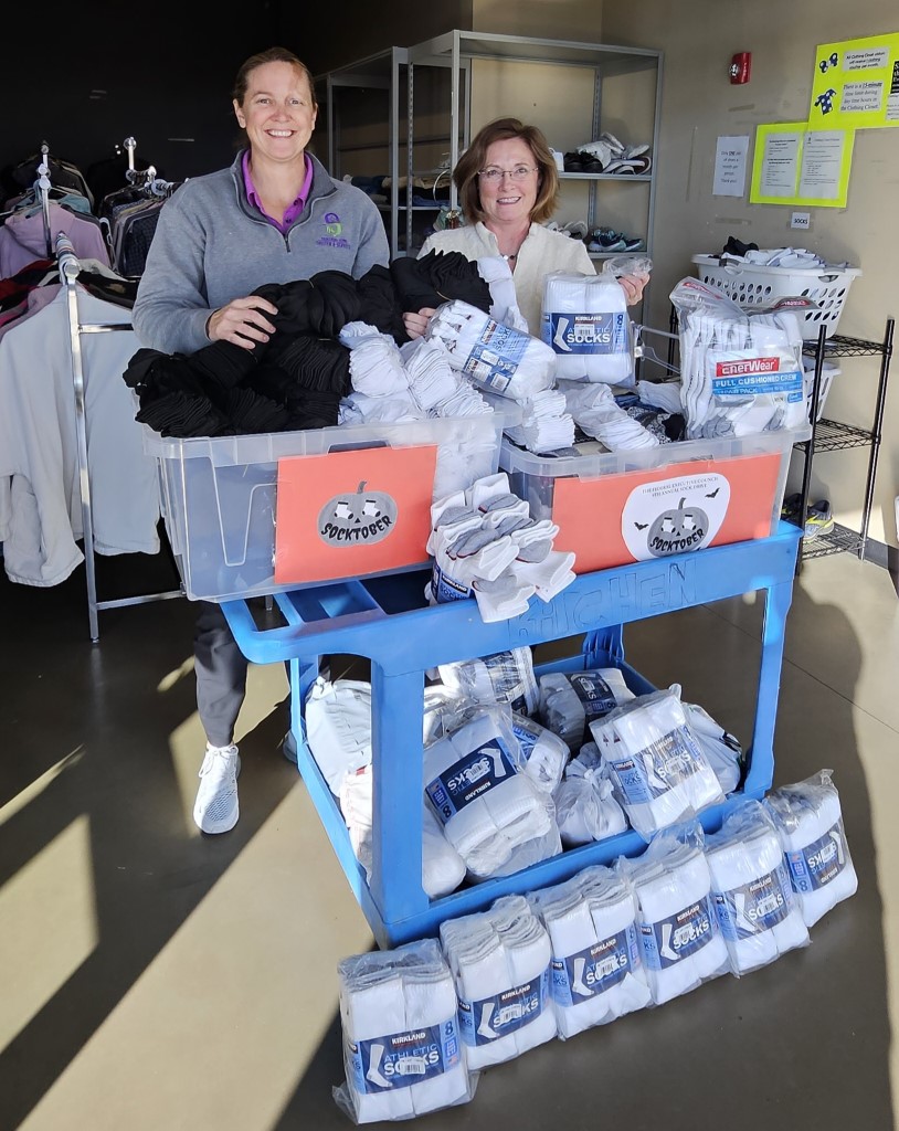 [(L-R) Melissa O'Neil, Chief Executive Officer, Central Iowa Shelter & Services, and Julie Sleeper, Des Moines Senior  Management Analyst]