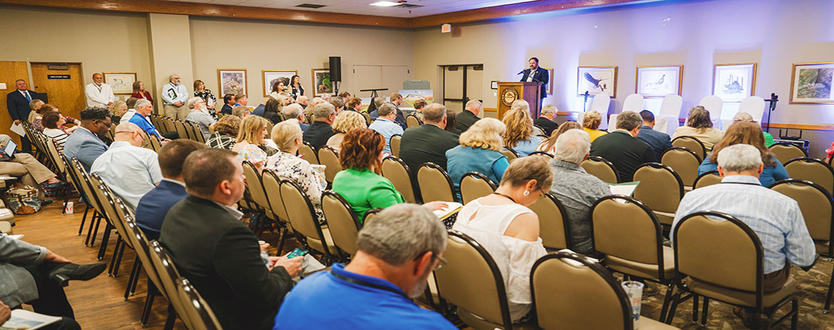 [David Railey, Senior Management Analyst from HUD's Office of Field Policy and Management in Kentucky, shared with the audience how the team will provide a customized approach to help rebuild, repair and even create new communities, so that families can return home]