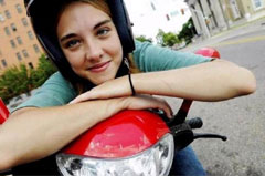 Photo 1: Marie Ritchie on her scooter