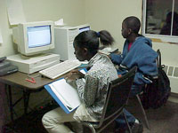 [Photo 1: Students use Kennedy Park Center computers]
