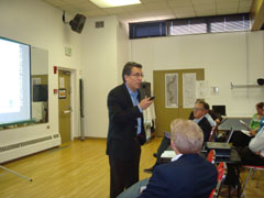 [Photo 1: Regional Administrator Rick Garcia speaks at the TOD Kick]