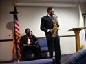 [Photo 6: Nashville CPD employee Clinton Johnson plays a jazzy solo]