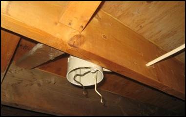 [Exposed Wires/Open Panels (Electrical Hazards - Health and Safety). HUD Photo]