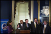[Photo:  Left to Right: Congresswoman Harris, Secretary Jackson, Senator Allard, Congressman Gary Miller, Congressman Bob Ney]