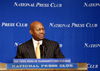 [Photo:  Secretary Jackson addresses the National Press Club]