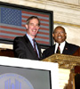 [Photo: Secretary Jackson and New York Stock Exchange President John Reed]