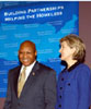 [Photo: Secretary Jackson and U.S. Senator Hutchison in Houston.]